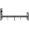 vidaXL Metallbett ohne Matratze Sonoma-Eiche 160x200 cm