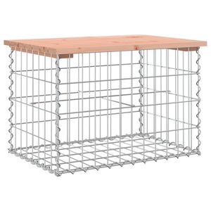 vidaXL Gartenbank aus Gabionen 63x44x42 cm Massivholz Douglasie