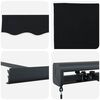 vidaXL Einziehbare Markise Schwarz 350 x 250 cm Stoff und Metall