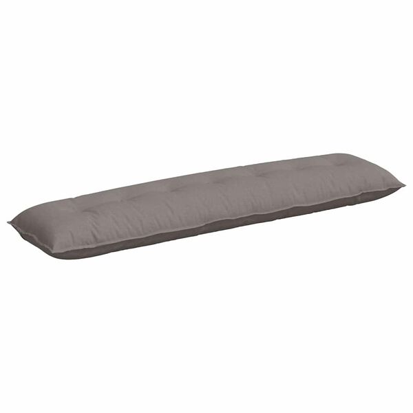 vidaXL R&uuml;ckenkissen Taupe 200 x 19 x 50 cm Stoff