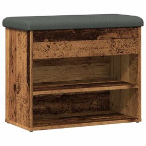 vidaXL Schuhbank Altholz-Optik 62x32x50 cm Holzwerkstoff