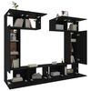 vidaXL 6-tlg. TV-Schrank-Set Schwarz Holzwerkstoff