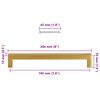 vidaXL M&ouml;belgriffe 5 Stk. Golden 192 mm Edelstahl
