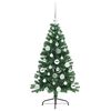 vidaXL Künstlicher vorbeleuchteter Weihnachtsbaum Grün 120 cm PVC