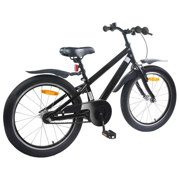 vidaXL Kinderfahrrad 22 Zoll f&uuml;r 7-12 Jahre alt Schwarz