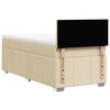 vidaXL Boxspringbett mit Matratze Creme 90x200 cm Stoff