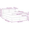 vidaXL Boxspringbett mit Matratze Dunkelgrau 140 x 190 cm Stoff