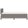 vidaXL Boxspringbett mit Matratze mit LED Taupe 120 x 190 cm Stoff
