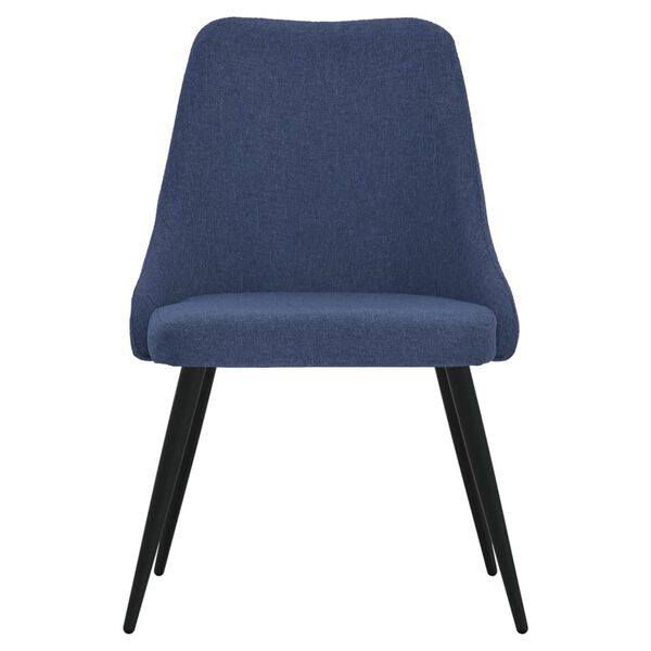 vidaXL Esszimmerst&uuml;hle 2 Stk. Blau Stoff