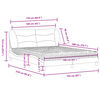vidaXL Bett mit Matratze "Hvar" Taupe 160x200 cm Stoff
