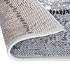 vidaXL Teppichl&auml;ufer BCF Grau mit Blockmuster 100x400 cm