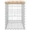vidaXL Gartenbank aus Gabionen 63x31,5x42 cm Massivholz Kiefer