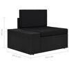 vidaXL 9-tlg. Garten-Lounge-Set Poly Rattan Schwarz
