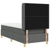 vidaXL Boxspringbett mit Matratze Dunkelgrau 80 x 200 cm Stoff