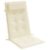 vidaXL Hochlehner-Auflagen 6 Stk. Creme Oxford-Gewebe