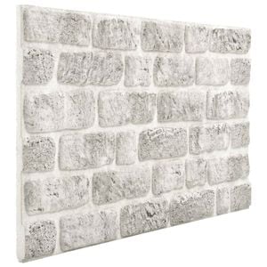vidaXL Wandpaneele 10 stk. 100 x 50 cm Hellgrau EPS-Schaum