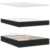vidaXL Ottoman-Bett mit Matratze Schwarz 140x200 cm Stoff