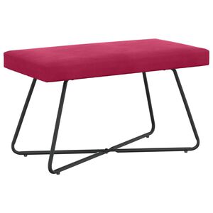 vidaXL Bank Weinrot 80 x 40 x 45 cm Samt