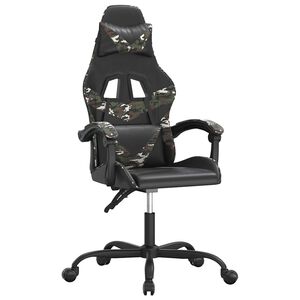 vidaXL Gaming-Stuhl Schwarz und Tarnfarben Kunstleder