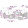 vidaXL Gartensofa-set 9 pcs Schwarz Poly-Rattan
