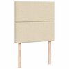 vidaXL Boxspringbett mit Matratze Creme 90x200 cm Stoff