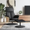 vidaXL Relaxsessel mit Fu&szlig;hocker Schwarz Kunstleder