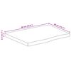 vidaXL Tischplatte mit Baumkante 60x40x2,5 cm Massivholz Mango