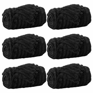 vidaXL Wohndecken 6 stk. Schwarz 200 x 150 cm 4.75 kg Fleece