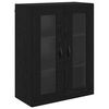 vidaXL Highboard Wei&szlig; und Schwarz Eiche 69,5 x 34 x 180 cm