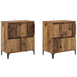 vidaXL Sideboards 2 Stk. Altholz 60 x 35 x 70 cm Holzwerkstoff