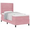 vidaXL Boxspringbett mit Matratze mit Kopfteil Rosa 90 x 200 cm Samt