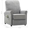 vidaXL Massagesessel Hellgrau Stoff
