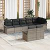 vidaXL Gartensofa-set mit Kissen 8 pcs Grau Poly-Rattan