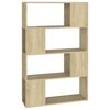 vidaXL B&uuml;cherregal Raumteiler Sonoma-Eiche 80x24x124,5cm Holzwerkstoff