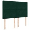 vidaXL Boxspringbett mit Matratze Dunkelgr&uuml;n 140x190 cm Samt