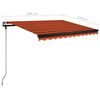 vidaXL Einziehbare Markise Handbetrieben LED 350x250 cm Orange Braun