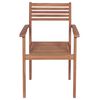 vidaXL Stapelbare Gartenst&uuml;hle mit Kissen 8 Stk. Massivholz Teak