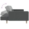 vidaXL Schlafsofa 2-Sitzer mit Fu&szlig;hocker Hellgrau Stoff