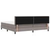 vidaXL Boxspringbett mit Matratze Taupe 200 x 200 cm Stoff