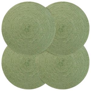 vidaXL Jute-Untersetzer 4 stk. Olivgr&uuml;n 100% Tossa-Jute