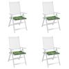 vidaXL Stuhlkissen 4 Stk. Blattmuster 40x40x4 cm Stoff