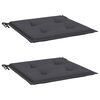 vidaXL Gartenstuhl-Kissen 2 Stk. Anthrazit 40x40x3 cm Oxford-Gewebe