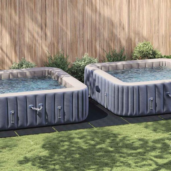 vidaXL Pool-Bodentuch Hellgrau 999x500 cm Polyester Geotextil