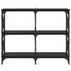 vidaXL Konsolentisch Schwarz Eichen-Optik 100 x 28 x 80,5 cm