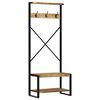 vidaXL Kleiderst&auml;nder 80x40x190 cm Raues Massivholz Mango