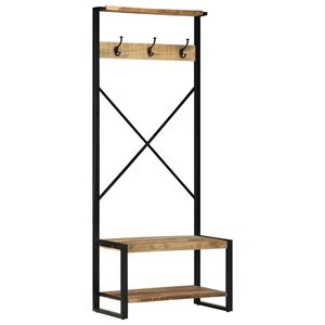 vidaXL Kleiderst&auml;nder 80x40x190 cm Raues Massivholz Mango