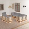 vidaXL 8-tlg. Garten-Lounge-Set mit Kissen Massivholz Kiefer