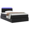 vidaXL Bett mit Stauraum und LED Schwarz 120 x 200 cm Kunstleder