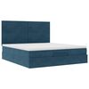 vidaXL Ottoman-Bett mit Matratzen Dunkelblau 160x200 cm Samt