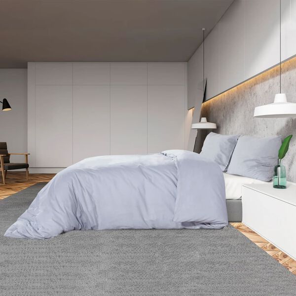 vidaXL Bettw&auml;sche-Set Grau 135x200 cm Baumwolle